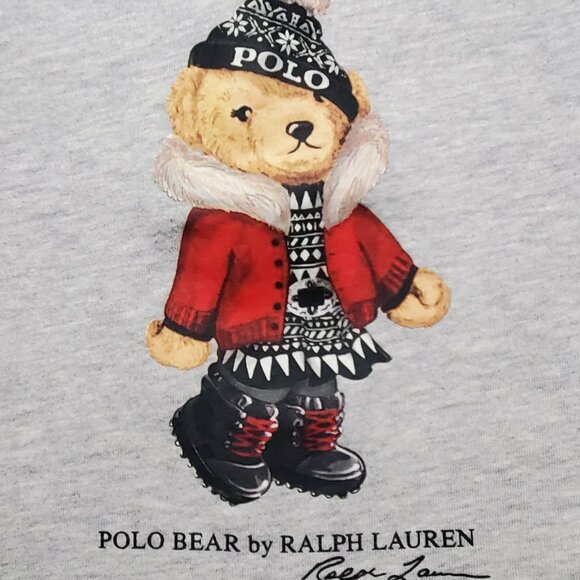Polo Ralph Lauren Winter Holiday Bear Cotton T-Shirt sz 3months baby - Picture 1 of 16